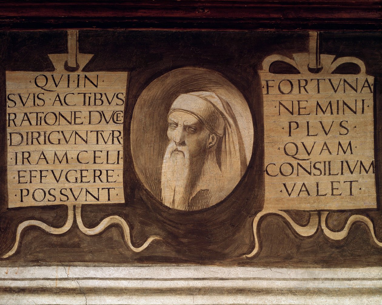 Fregi delle arti liberali e meccaniche - dettaglio delle massime